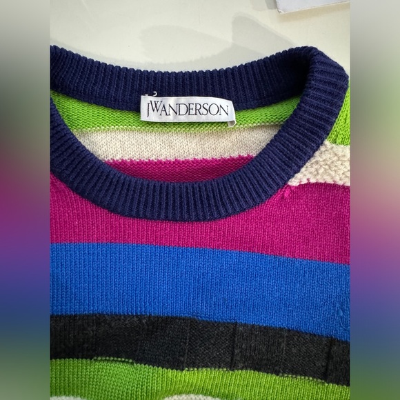730$ JW ANDERSON SWEATER STRIPES WOOL SIZE SMALL - Picture 2 of 10